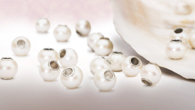 White pearl beads