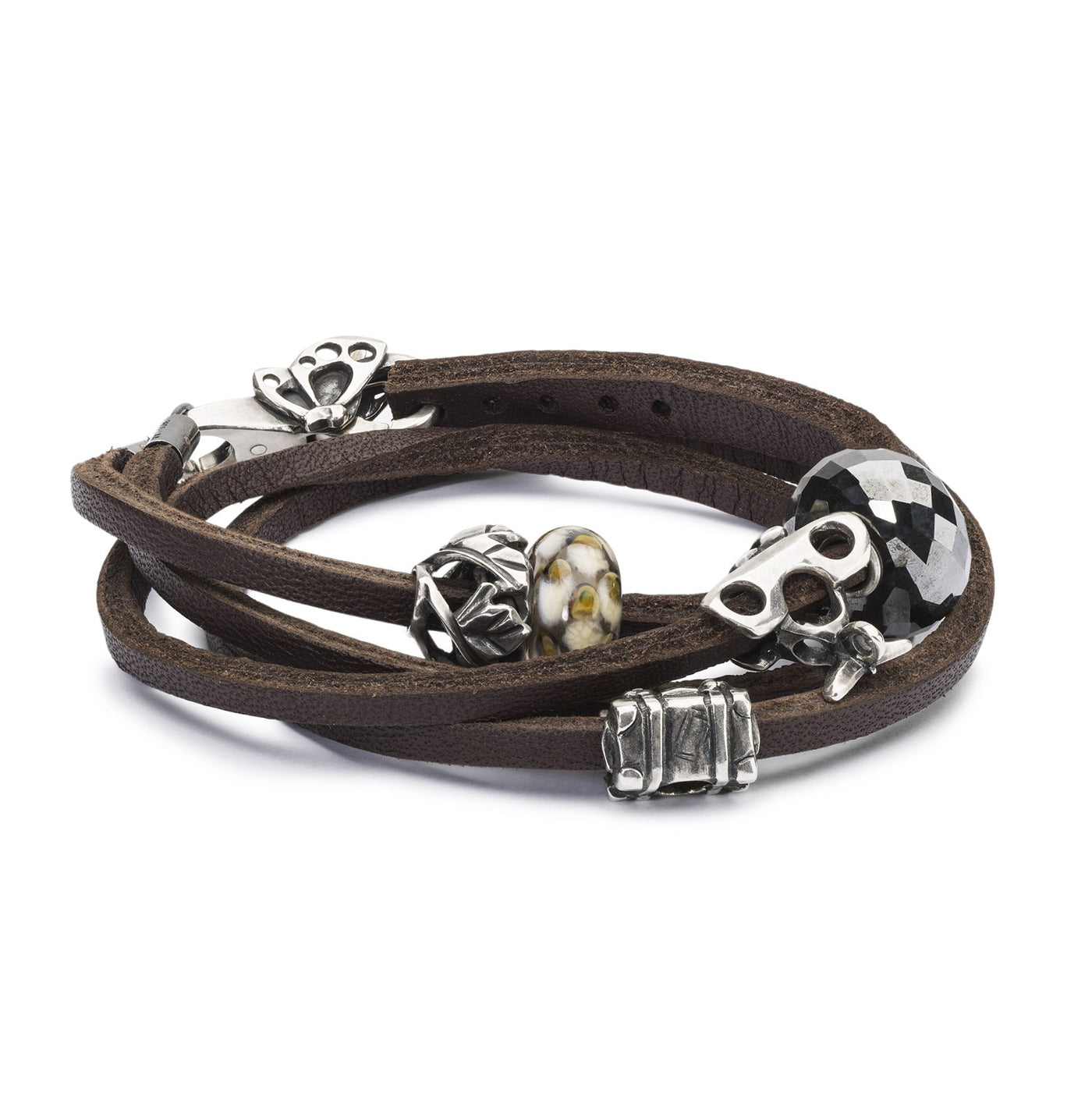 Armband Leder, Braun, ohne Verschluss