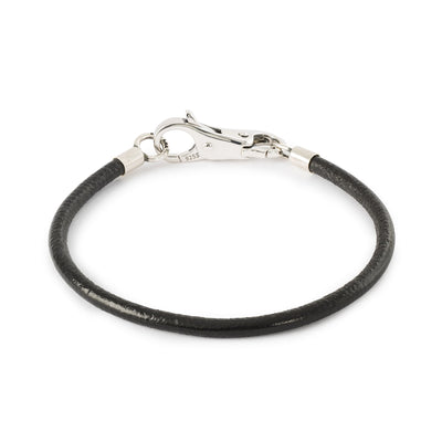 Armband aus Lederband Schwarz